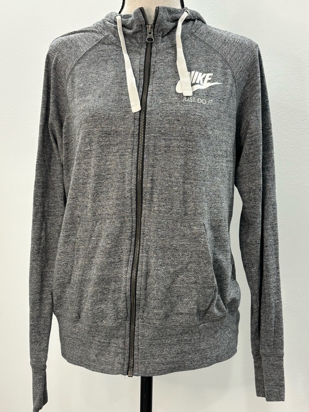 Nike Gym Vintage Heathered Knit Full-Zip Hoodie Jacket - Size M